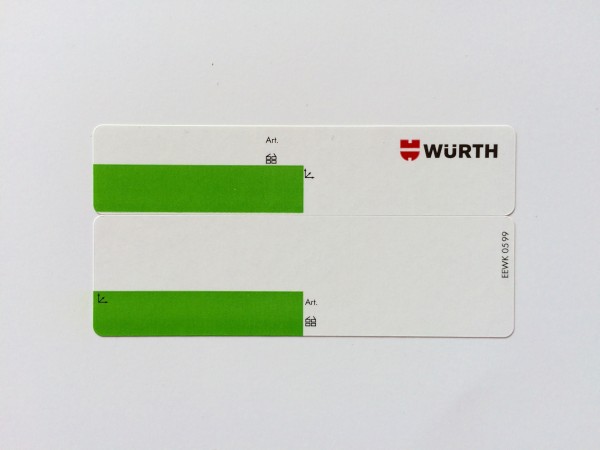 Etiketten grün