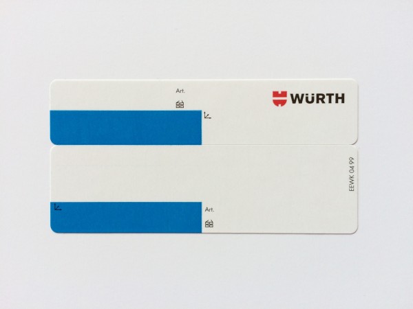 Etiketten blau